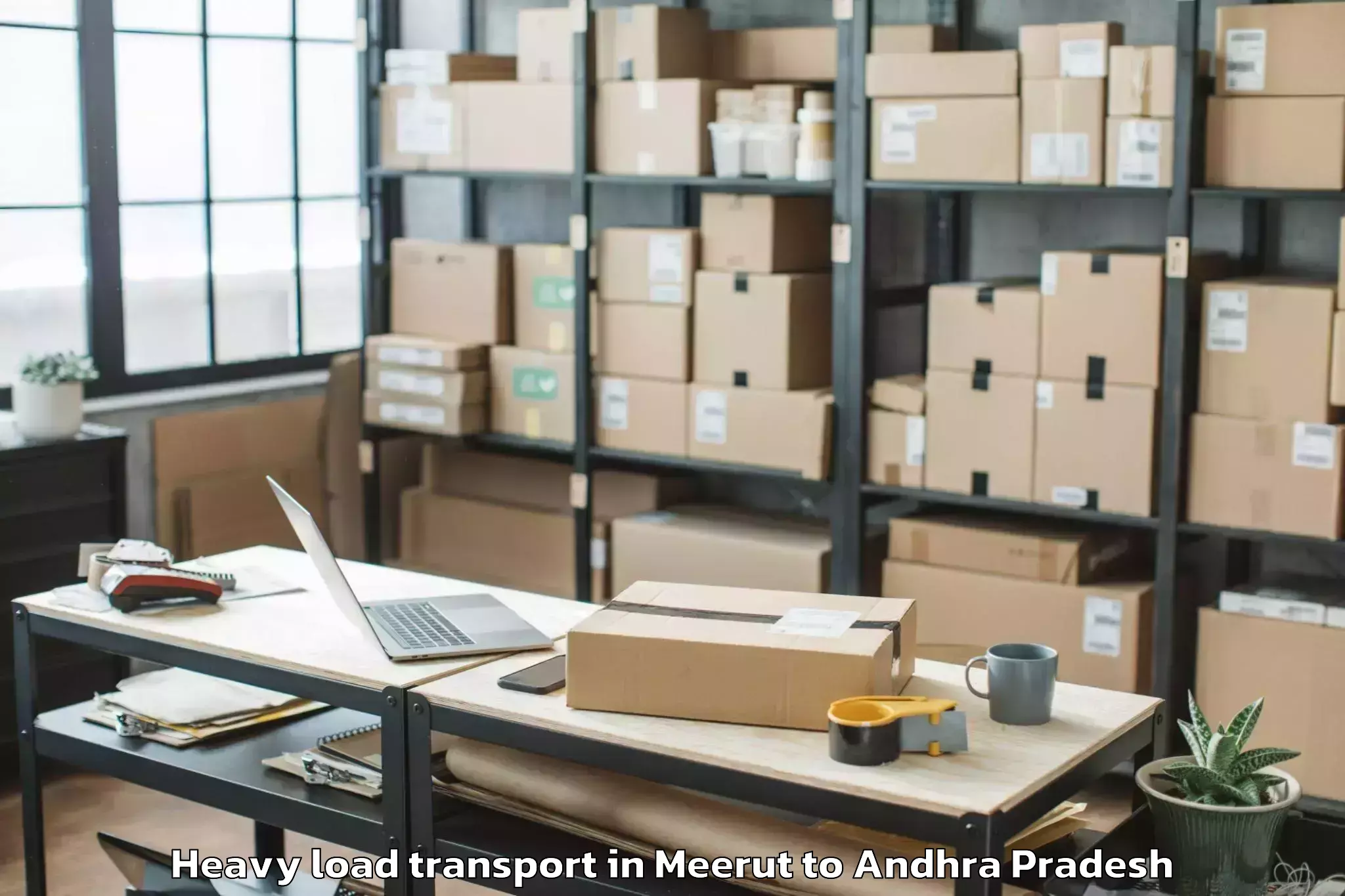 Hassle-Free Meerut to Kanuru Heavy Load Transport